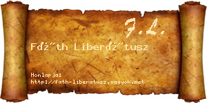 Fáth Liberátusz névjegykártya